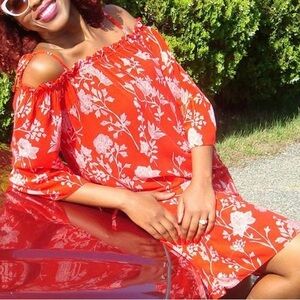 H&M Floral Off-Shoulder Dress